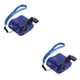 thumbnail image 2 of Inteprter manivela usb teléfono móvil portátil generador de energía manual al aire libre indicador led bolsillo mochilero emergencia azul Azul 2piezas, 2 of 5