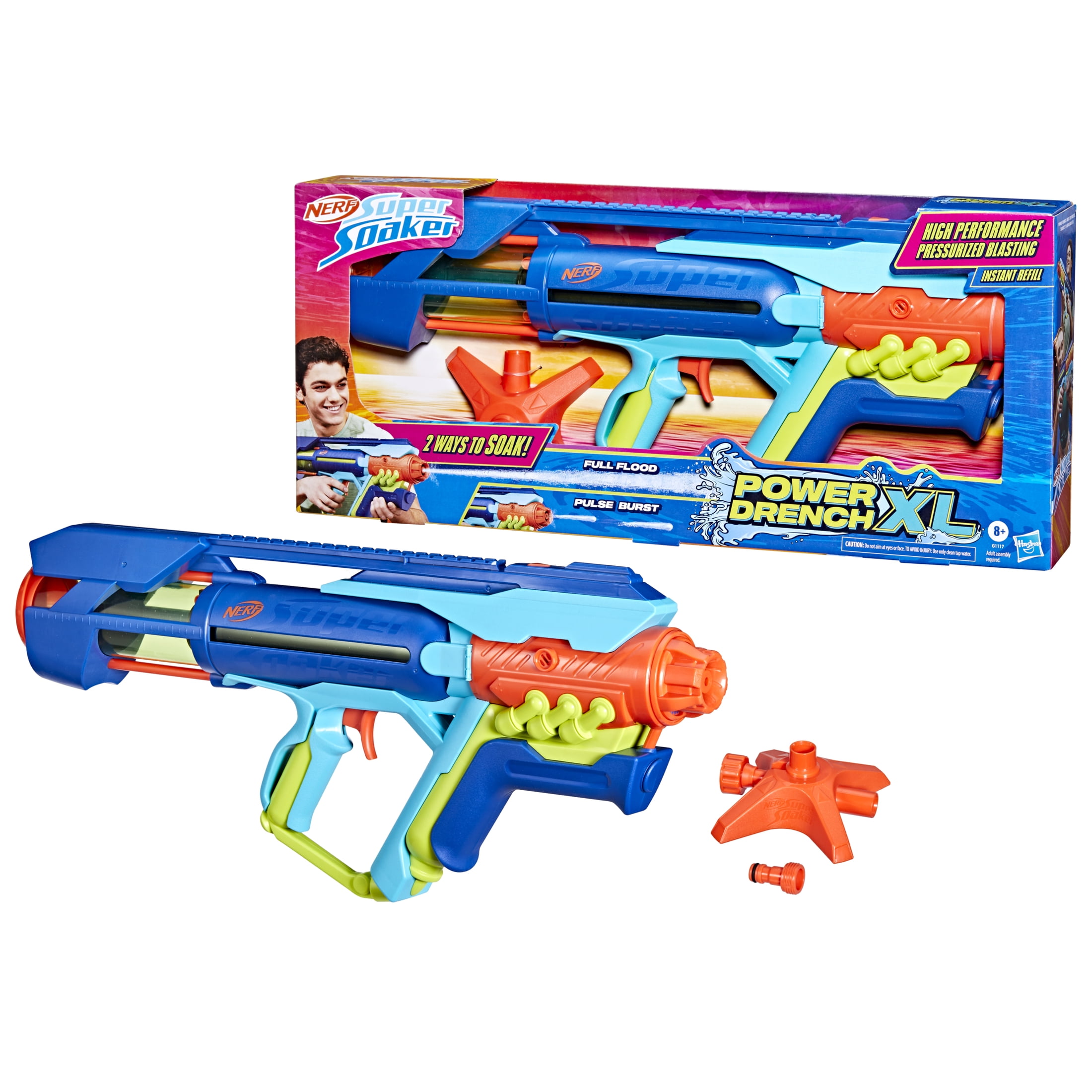 Nerf Super Soaker Power Drench XL Water Blaster, Water Toys, 8+