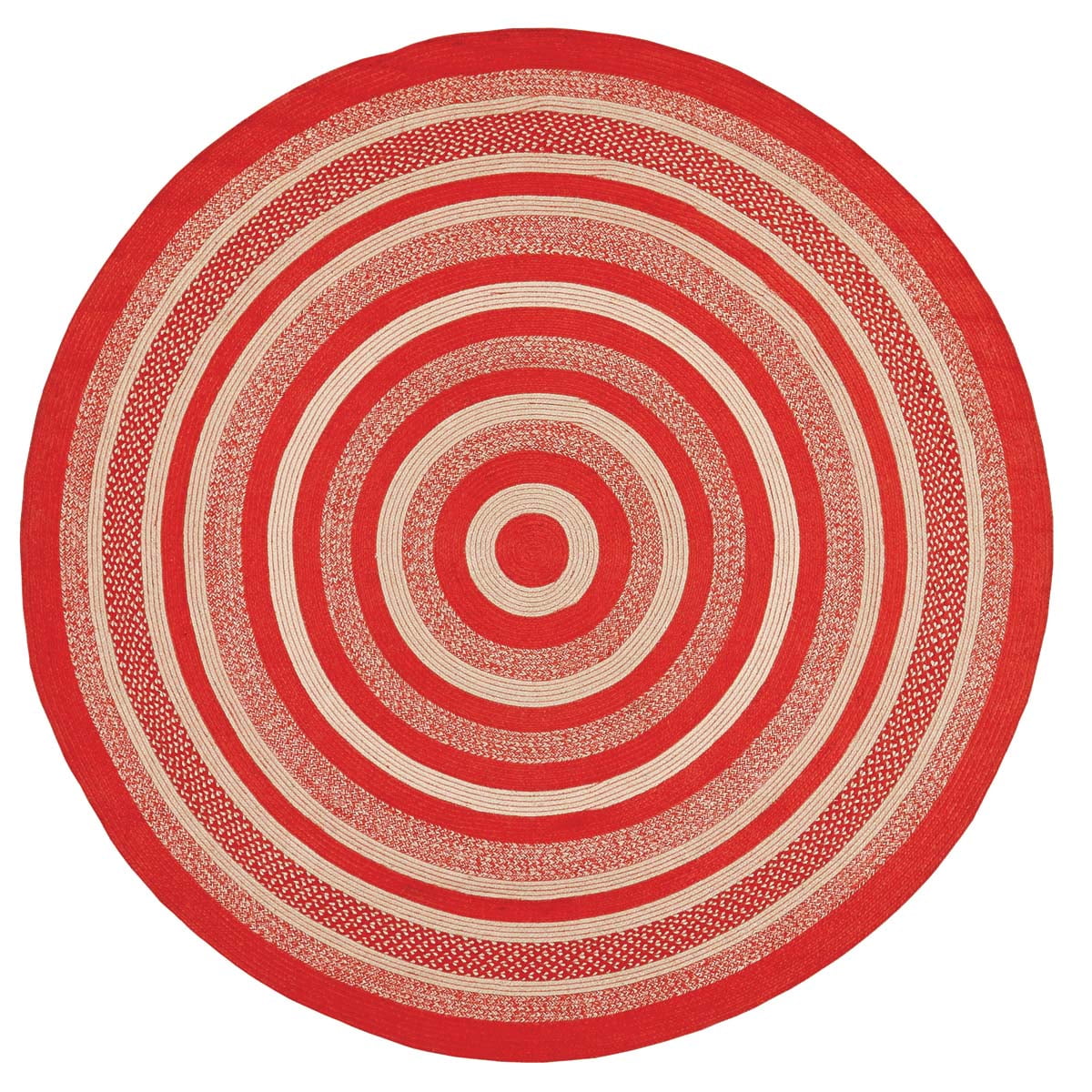 Classic Country Rugs Cunningham Jute Red Round Rug
