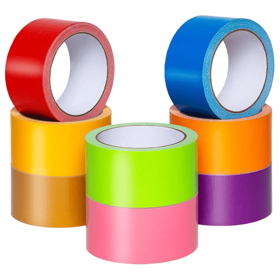 Meilimei Duct Tape Heavy Duty, 8 Rolls Rainbow Colored, 15 Yards x 2 Inch Waterproof & Tear Resistant, for Crafts DIY Projects, Home Repairs, and Outdoor Use