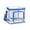 Blue, variant on Plastic Storage Box Foldable Transparent Organzer Bin with Handle Portable Clothes Container for Travel Camping Dormitory Lightweight Multipurpose Packing Cubes 10.2 X 9.1 X 7.3 Inch