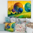 thumbnail image 2 of Designart 'Ornamental Colourful Trees III' Modern Framed Canvas Wall Art Print, 2 of 5
