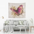 thumbnail image 2 of Wobogo Burgundy Butterfly Tapestry 90x60in Home Living Room Bedroom Wall Hanging Ornaments, 2 of 10