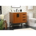 thumbnail image 2 of 32 inch single bathroom vanity in teak, 2 of 8