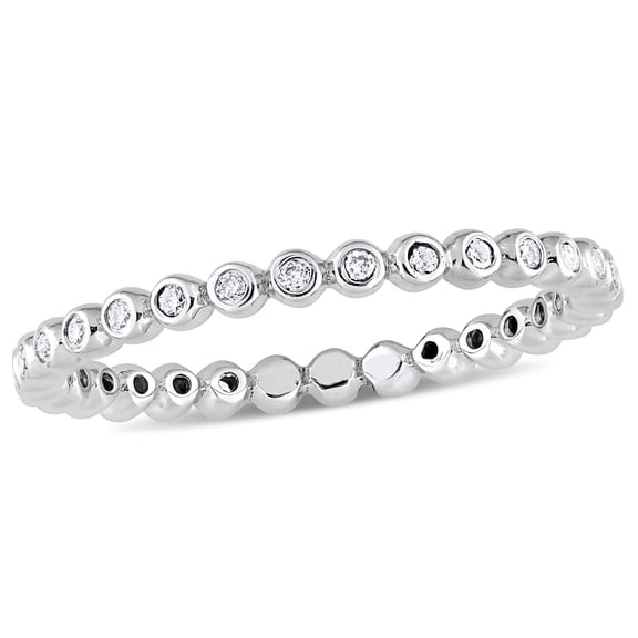 Everly Women's Diamond 10k White Gold Wedding Ring