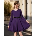thumbnail image 2 of Arshiner Girls Dress, Long Sleeve A Line Twirly Skater Loose Casual/Party Dresses with Pocket, Summer Dresses Midi Sundress Beach Dress, 2 of 7