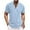 Light Blue, variant on Elvqul Shirts for Men V-Neck T-Shirts Cotton Linen Pullover Short Sleeve Solid Color Light Blue Shirts
