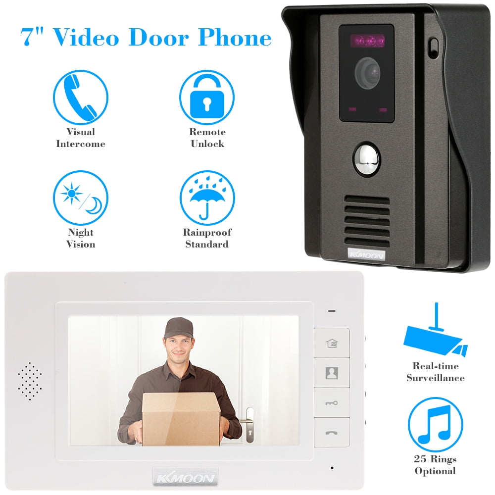 Details about   7" LCD Wired Video Door Phone Intercom Doorbell Home Security System 2 monitor 