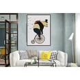 thumbnail image 2 of Wall Art Painting on Canvas Bear Riding Bike Wall Decor Funny Bear Painting For Livingroom Bedroom Decoration Framed Painting Ready to Hang, 2 of 5