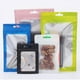 thumbnail image 2 of Bolsa de almacenamiento Ziplock plana translúcida de 100 Uds. Bolsa de plástico con cierre de cremallera de papel de aluminio frontal transparente bolsas de almacenamiento bolsas de embalaje, 2 of 5
