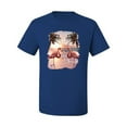thumbnail image 2 of Wild Bobby, Flamingos in Summer on Beach, Animal Lover, Men Graphic Tees, Royal, 5XL, 2 of 3