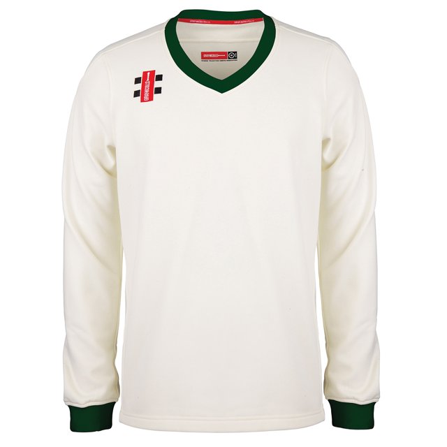 Gray-Nicolls - Jersey Pro Performance para Niños/Niñas (Marfil, Verde)