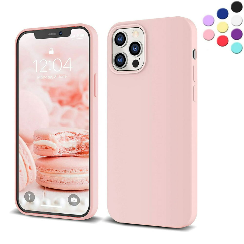 Silicone Case for iPhone 12 Pro Max -{Shock-Absorbent- Raised Edge ...
