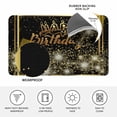 thumbnail image 3 of Happy Birthday Door Mat Indoor Outdoor, Luxurious Black Golden Cake Fireworks Non Slip Welcome Mat with Rubber Backing, Absorbent Fabric Front Door Mats Entryway Rug for Home Patio Entrance 24"x36", 3 of 9