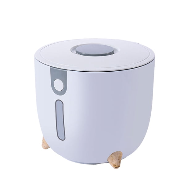 Billuyoard Cubo de arroz PET ABS recargable inodoro a prueba de polillas a prueba de polvo sellado a prueba de fugas dispensador caja de Organizadores de utensilios de cocina Gris pequeño