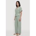 thumbnail image 3 of Women's Collared Drawstring Waist Button Front Shirt, 3 of 4