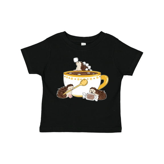 Inktastic Cute Hot Chocolate Hedgehogs Boys or Girls Toddler T-Shirt