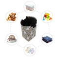 thumbnail image 7 of Yayeee Freestanding Laundry Hamper with Handle Collapsible Large Storage Basket for Clothes, Gray Cartoon Ghost, 7 of 7
