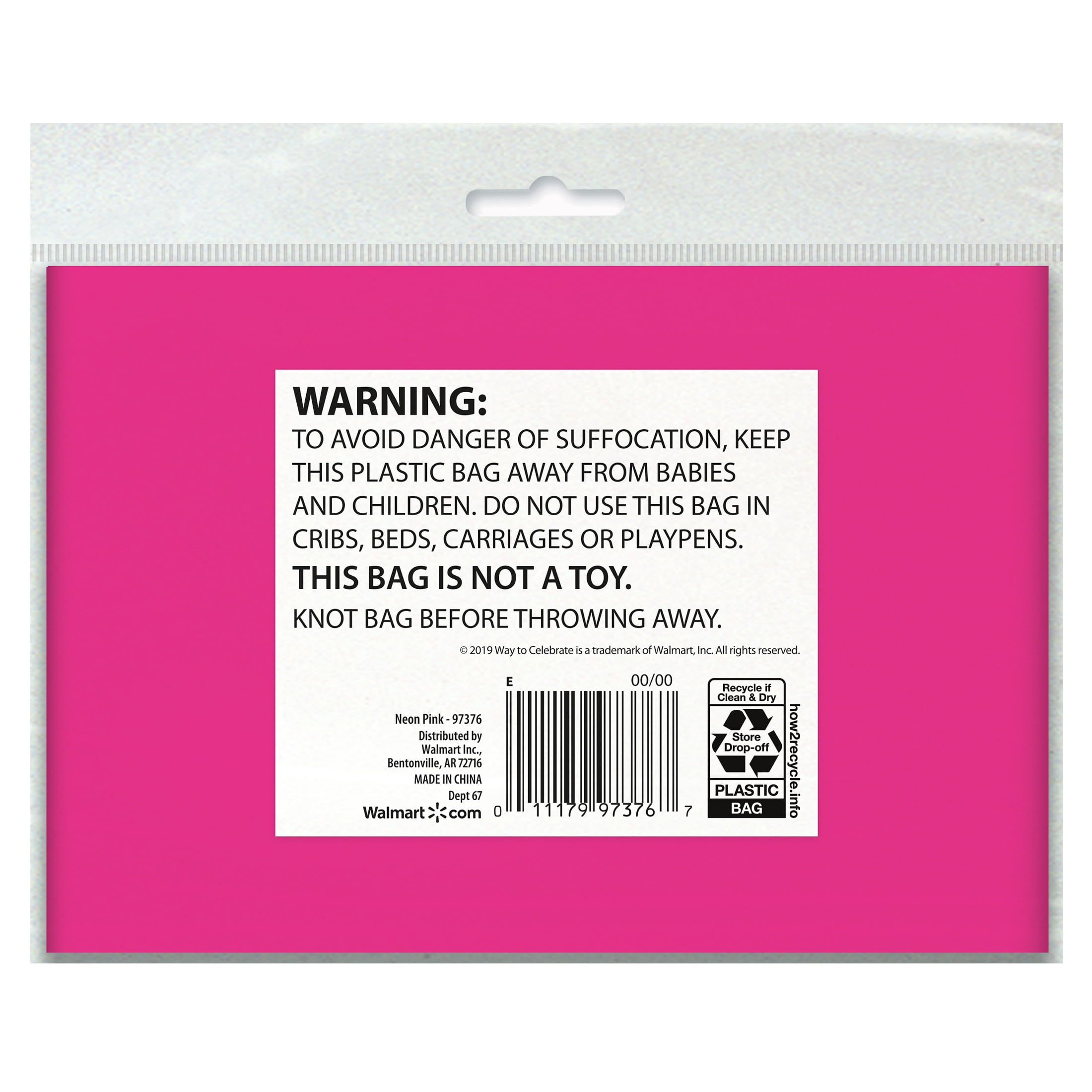 (6 pack) 1CT 84IN Pink Round Plastic Table Cover by Way To Celebrate