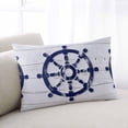 thumbnail image 2 of Navy Blue Coastal Throw Pillow Cover 24 x 36 Inch Decorative Pillow Cover Nautical Summer Beach Ocean Lumbar Pillowcase Seasonal Rectangle Cushion Case for Couch Sofa Bed Living Room, 2 of 7