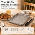 thumbnail image 3 of 11.4” Stainless Steel Baking Sheet with Rack & 7" Kitchen Tongs Set, 430 Pan 304 Rack for Baking Cooking, 3 of 9