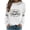 White, variant on HOMBOM Womens Merry Christmas Sweatshirt Crewneck Long Sleeve Snowflake Lights Print Long Sleeve Pullover Casual Loose Xmas Holiday Tops