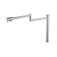 thumbnail image 1 of Solid Brass Deck Mounted Double-Jointed Pot Filler Kitchen Sink Faucet Cold Water Only Tap ,High Water Flow Rate, 1 of 6