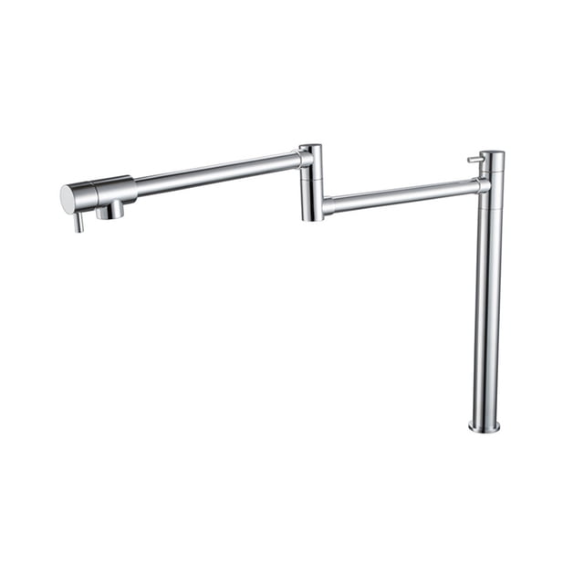 Solid Brass Deck Mounted Double-Jointed Pot Filler Kitchen Sink Faucet Cold Water Only Tap ,High Water Flow Rate