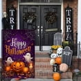 thumbnail image 6 of Happy Halloween Garden Flags 12x18 Double Sided Burlap Holiday Pumpkin Ghosts Garden Flag Halloween Outdoor Decorations Small Decorative Yard Lawn Porch Flags for Outside, 6 of 6