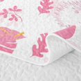 thumbnail image 5 of Erosebridal Cute Pink Pumpkin Quilt King, Kawaii Hedgehog King Coverlet Set for Girls, Blush White, 3-Piece 1 Bedspread and 2 Pillowcases, 5 of 7
