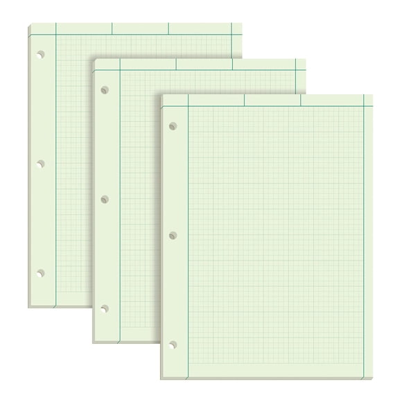 Cuadernos de ingeniería, paquete de 3, cuadriculados, 21,59 x 27,94 cm