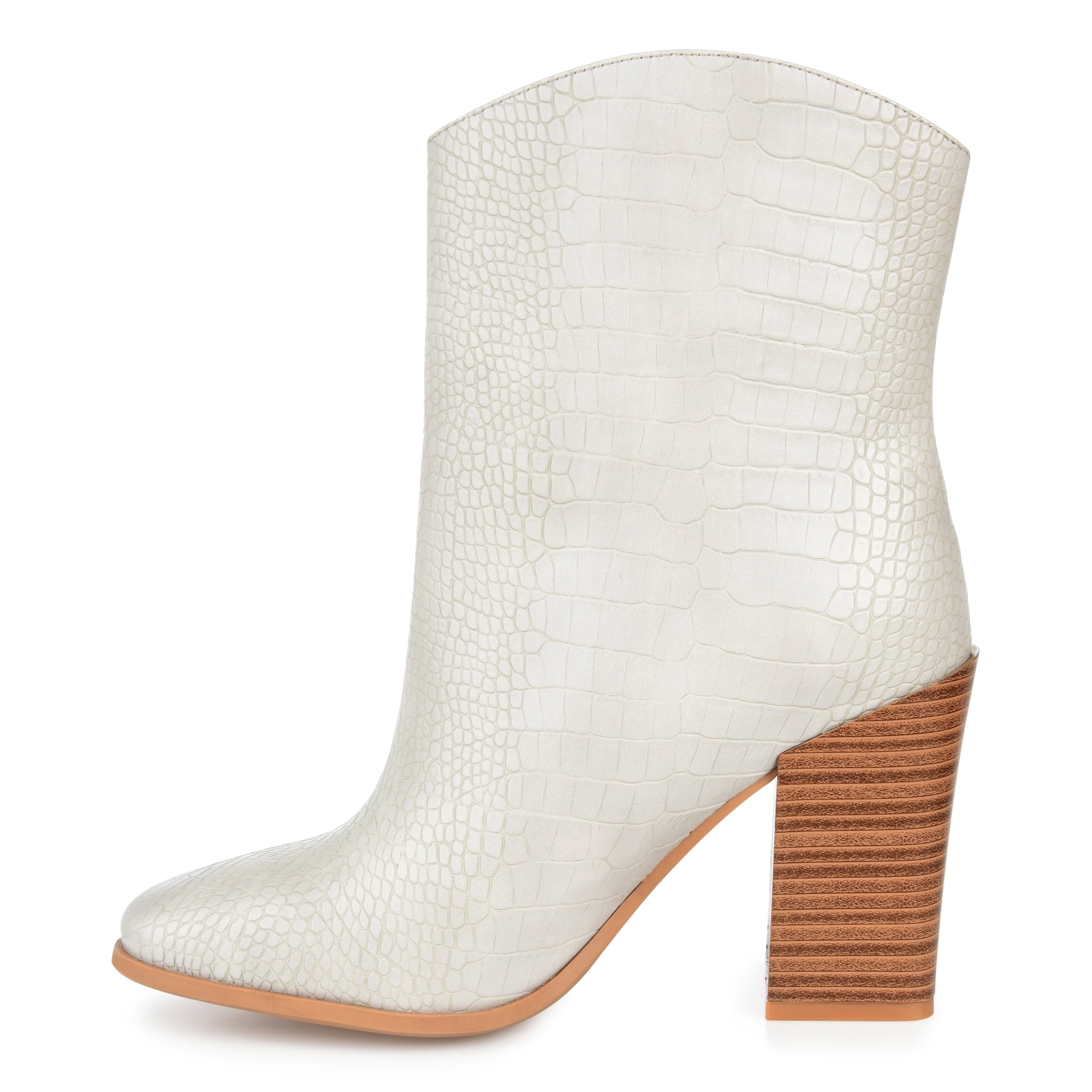 Journee Womens Brekinn Pull On Stacked Heel Booties