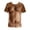 A-Brown, variant on Tiweut Mens Short Sleeve T Shirt Male Hairy Chest 3D Printed Round Neck Loose Blouse