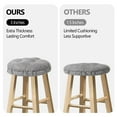 thumbnail image 5 of Sunlit Bar Stool Covers - Set of 2 Round Bar Stool Seat Covers, Soft and Cushioned Bar Chair Covers, Easy to Install and Wash, Cover Only, 12 Inch Diameter, Gray, 5 of 7
