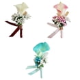 thumbnail image 1 of Paquete de 3 broches para el ojal hechos artificiales clásicas pin para boda, de graduación, 1 of 9