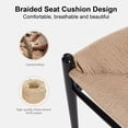thumbnail image 4 of MAYEERTY Black-Beige Fully Assembled Wishbone Weave Bar stool for Kitchen Island, Modern & Sturdy, 4 of 6