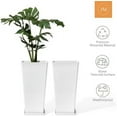 thumbnail image 5 of 30 inch Tall White Planters Set of 2,Indoor/Outdoor Rectanglar Large Planters,V Shaped Taper Planters for Front Door., 5 of 6
