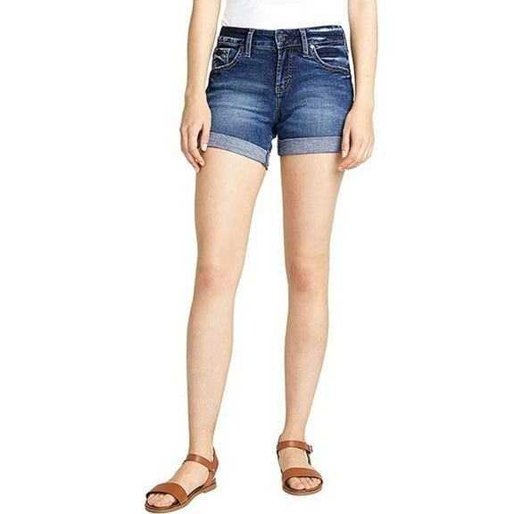 Womens Jean Shorts Clearance Cut Off Raw Hem Blue Jean Shorts for Women High Waisted Casual Ripped Women Denim Shorts Deals Today