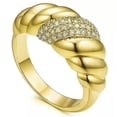 thumbnail image 6 of K-KED Gorgeous CZ 925 Silver Filled Delicate Jewelry Women Wedding Ring Sz 6-10-9-Gold, 6 of 8