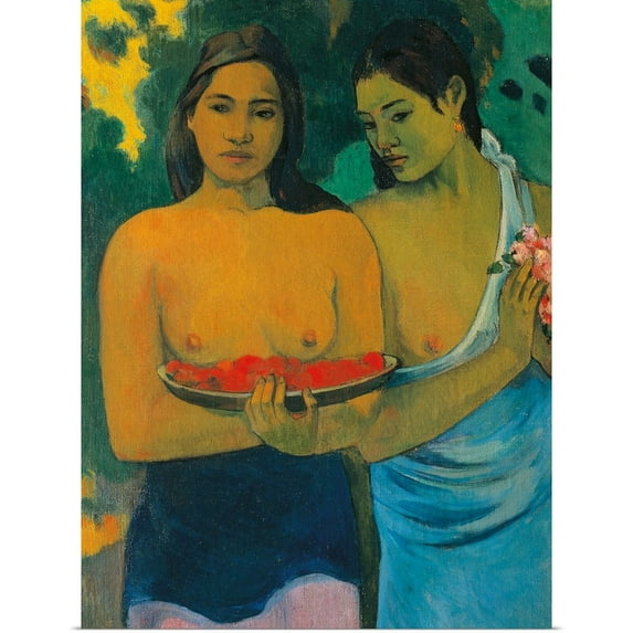 Great BIG Canvas | Rolled Paul Gauguin Poster Print entitled Two Tahitian Women, 1899