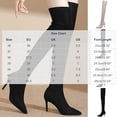 thumbnail image 3 of Women's Boots Solid Color Pointed Toe Block Heel Stretchy Knit Over The Knee Boots Fashion Casual Soft Padded Insole Thigh High for Fall Winter Daily Outdoor Shopping, 3 of 8