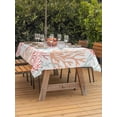 thumbnail image 3 of Outdoor Table Cloth with Umbrella Hole and Zipper,Red Orange Grey Coral Coastal Waterproof Rectangle Tablecloth 60"x84",Summer Beach Seaside Nautical Washable Table Cover for Outside Party Picnic, 3 of 8