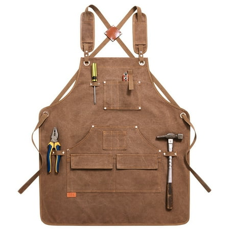 

HIABIO Denim Apron Fashion Barista Milk Tea Shop Baking Boy and Girls Work Clothes