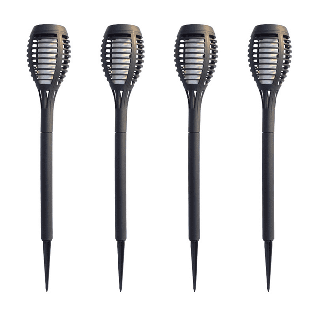 4PCS Solar Torch Lights for Garden Decor 12 LED Solar Lights for Outside Waterproof Solar Lights Flame Torch Solar Light