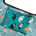 thumbnail image 4 of Wrapables Large & Small Foldable Tote Nylon Reusable Grocery Bags, Set of 2, Kitties Everywhere, 4 of 5