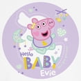 thumbnail image 3 of CafePress - Peppa Pig: Hello Baby Evie Kids Baseball T Shirt - Kids Cotton Baseball Jersey, 3/4 Sleeve Shirt, 3 of 4