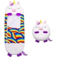 thumbnail image 1 of 2 in 1 Sleeping Bag for Kids, Sleeping Bag for Camping, Animal Sleeping Bag with Cushion, Gift for Boys and Girls 160 x 60 cm, 1 of 5