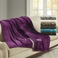 thumbnail image 3 of Comfort Spaces Ivory Off-White Polyester Plush Throw, 60" x 50", 3 of 9