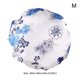 thumbnail image 5 of Minnieouse Gorro de dormir para mujer, gorro de satén elástico de banda ancha para cubrir la cabeza, calentador del cuero cabelludo, Sombreros azul blanco M（56-58cm）, 5 of 6