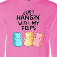 thumbnail image 4 of Inktastic Easter Just Hangin' with My Peeps Long Sleeve T-Shirt, 4 of 5